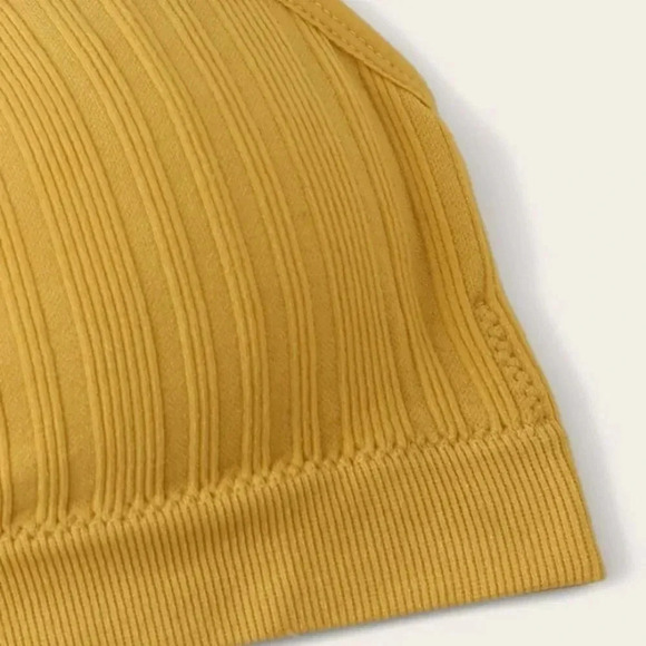 NEW! Sunny Yellow Ribbed Cut-Out Bralette ☀️ - Picture 3 of 8